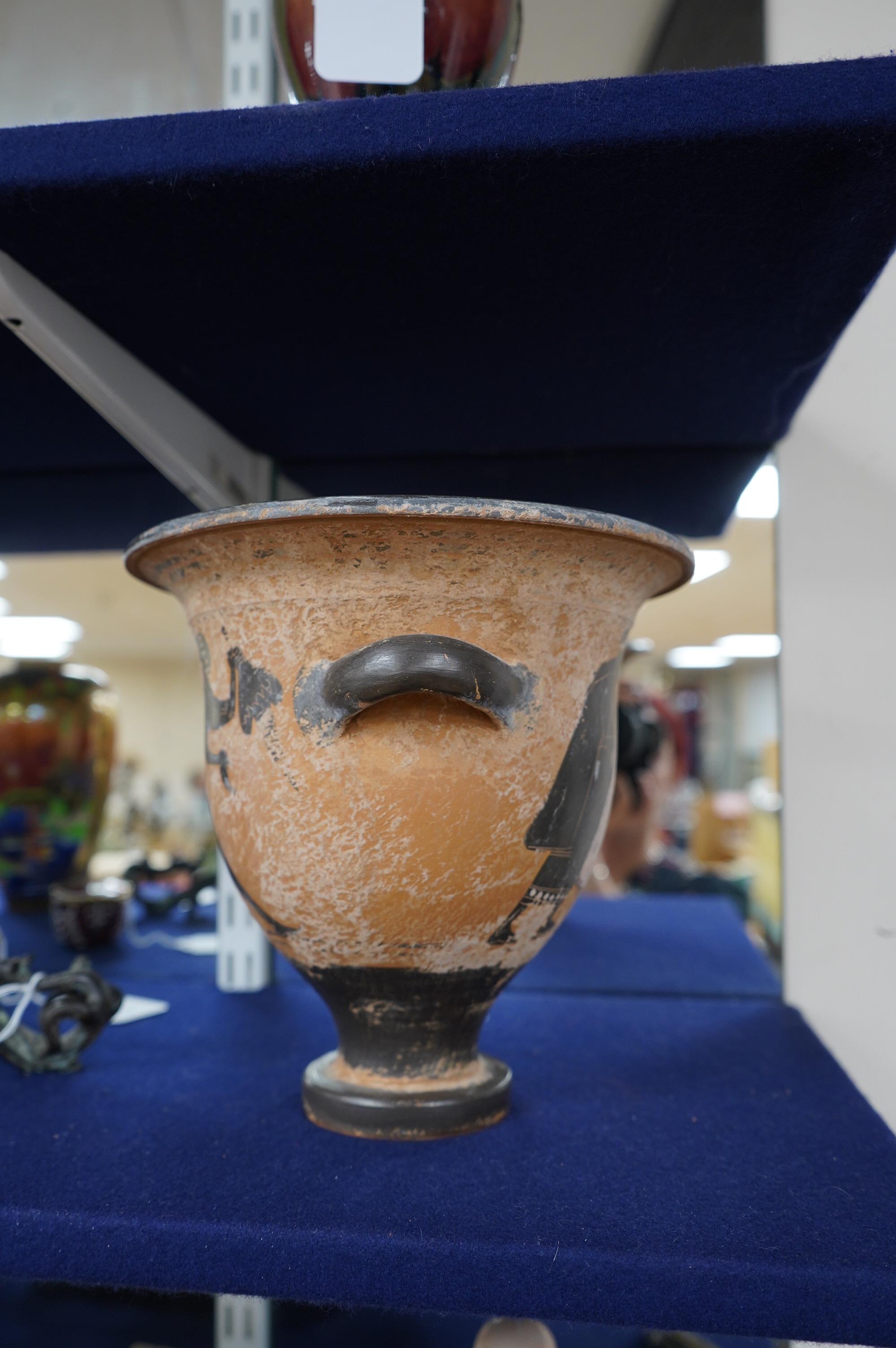 An Ancient Greek? bell krater, 21cm high. Condition - fair to good